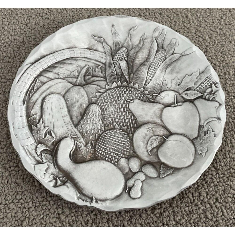The Forge Hand Hammered Silver Fruit Design Small Decorative Plate